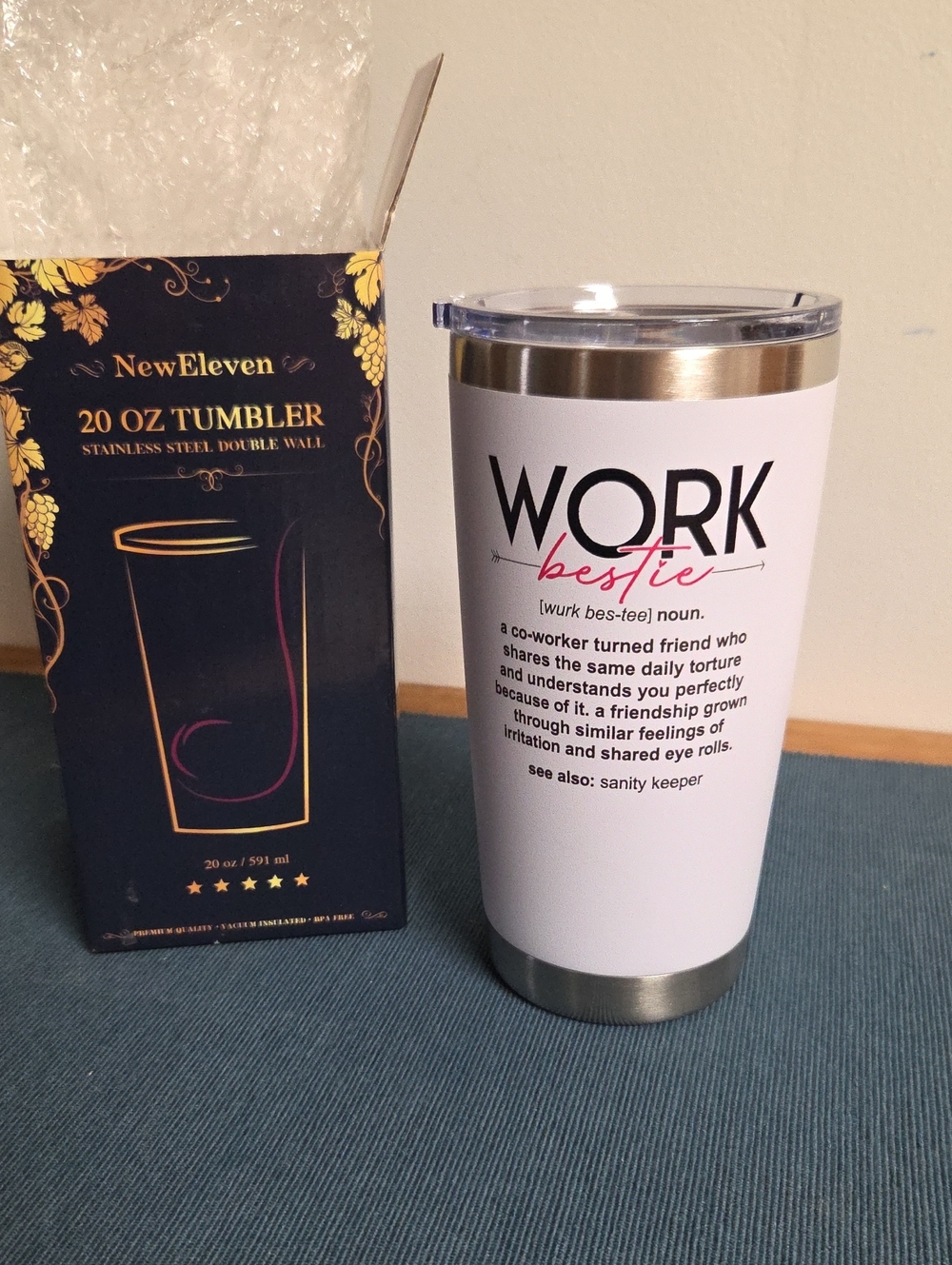 WORK Bestie White Insulated Tumbler by